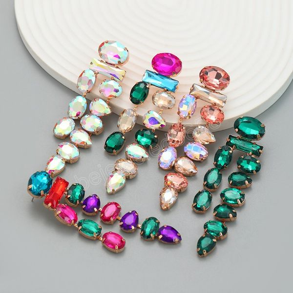summer new trend metal glass geometry rhinestone dangle earring women party creative jewelry charm accessories, Silver
summer new trend metal glass geometry rhinestone dangle earring women party creative jewelry charm accessories, Silver