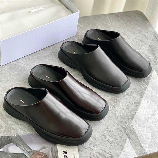 the row the * row mueller slippers wrapped in half slippers women wearing muffins thick soles sheepskin square head and lazy people wearing, Black
the row the * row mueller slippers wrapped in half slippers women wearing muffins thick soles sheepskin square head and lazy people wearing, Black