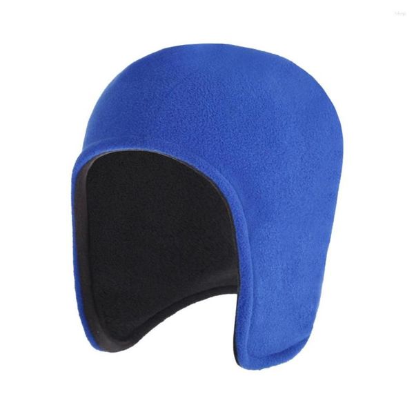 Image of Cycling Caps Fishing Winter Warm Ear Protection Sports Fleece Skull Bike Bicycle Cap Beanie Helmet For Running Ski Camping