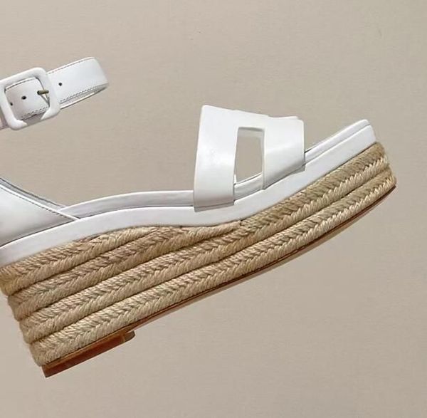 2023 designer platform wedge sandals leather slip on narrow band wedge shoes straw muffin soles loafers shoes flats luxury womens high heele, Black
2023 designer platform wedge sandals leather slip on narrow band wedge shoes straw muffin soles loafers shoes flats luxury womens high heele, Black