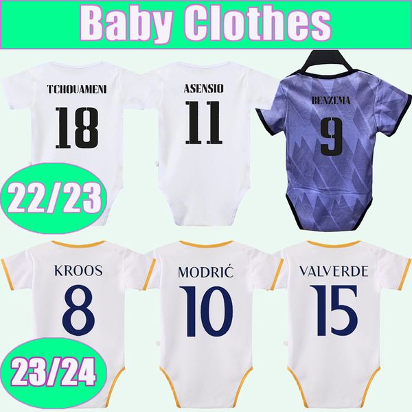 23 24 modric vini jr.bellingham baby clothes soccer jerseys kroos alaba rodrygo camavinga valverde tchouameni 2223 home away football shirts, Black;yellow
23 24 modric vini jr.bellingham baby clothes soccer jerseys kroos alaba rodrygo camavinga valverde tchouameni 2223 home away football shirts, Black;yellow