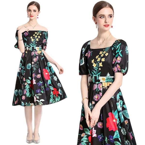 summer floral midi black dress with belt 2023 luxury designer women vacation square neck slim party print ruched short sleeve dresses ballgo, Black;gray
summer floral midi black dress with belt 2023 luxury designer women vacation square neck slim party print ruched short sleeve dresses ballgo, Black;gray