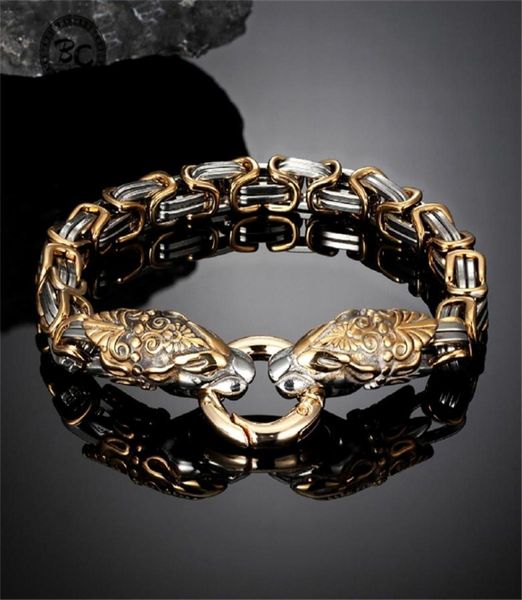 never fade viking dragon head bracelets men gold stainless steel king chain wristband nordic amulet punk male jewelry gift 2202222688731, Golden;silver
never fade viking dragon head bracelets men gold stainless steel king chain wristband nordic amulet punk male jewelry gift 2202222688731, Golden;silver