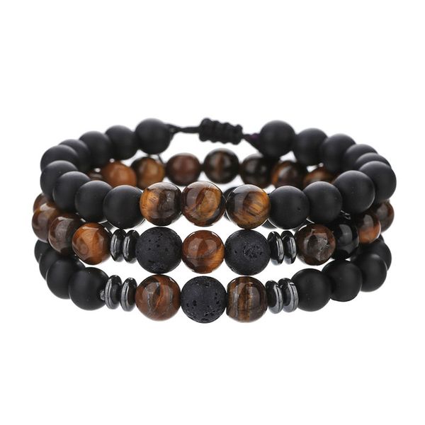 8mm natural stone handmade beaded strands charm bracelets 3pcs set party club yoga jewelry for men, Black
8mm natural stone handmade beaded strands charm bracelets 3pcs set party club yoga jewelry for men, Black