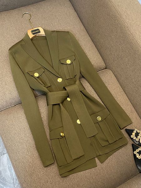 women's outerwea 2023 designer fashion jacket women long sleeve notched collar lion buttons belted knitted cardigan coat, Tan;black
women's outerwea 2023 designer fashion jacket women long sleeve notched collar lion buttons belted knitted cardigan coat, Tan;black