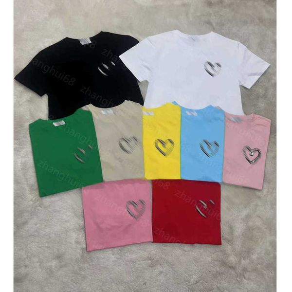 23ss womens designer clothing tee womens t-shirt round neck pure cotton solid color love nail drill short sleeve t-shirt 7 colors available, White
23ss womens designer clothing tee womens t-shirt round neck pure cotton solid color love nail drill short sleeve t-shirt 7 colors available, White