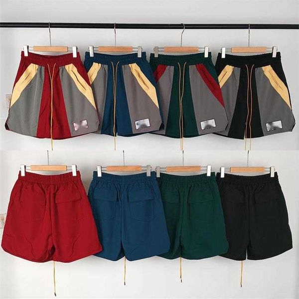 designer men's shorts american niche summer new embroidered color blocking lanyard elastic men and women's casual sports retro fiv, White;black
designer men's shorts american niche summer new embroidered color blocking lanyard elastic men and women's casual sports retro fiv, White;black