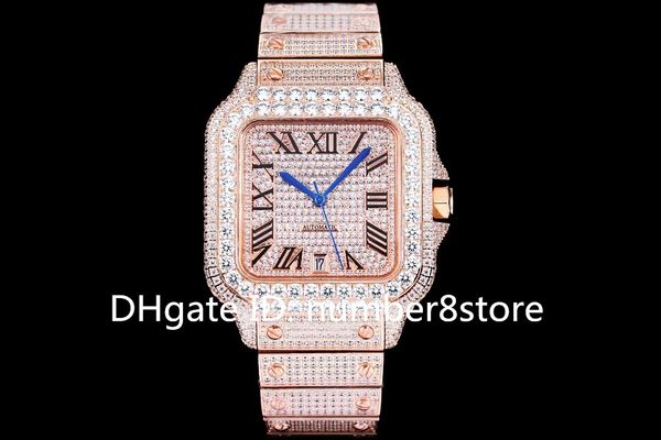 11 color options full diamond luxury mens watch 4555 diamonds set designer wristwatch swiss 8215 automatic mechanical 28800 vph sapphire 904, Slivery;brown
11 color options full diamond luxury mens watch 4555 diamonds set designer wristwatch swiss 8215 automatic mechanical 28800 vph sapphire 904, Slivery;brown