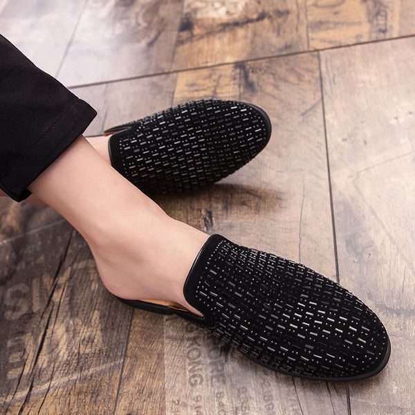 men black rhinestone mule masculino casual shoes men moccasins slippers sepatu slip on pria sapato masculino flats social couro
men black rhinestone mule masculino casual shoes men moccasins slippers sepatu slip on pria sapato masculino flats social couro