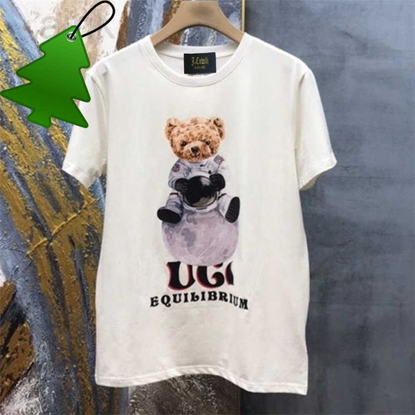 women's tees summer explosion summer trendy men's and women's clothing juskoli new astronaut bear letter printed round neck, White
women's tees summer explosion summer trendy men's and women's clothing juskoli new astronaut bear letter printed round neck, White
