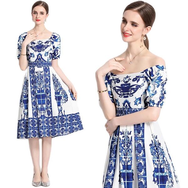 summer floral short sleeve midi dress 2023 women designer vacation blue and white porcelain print slim ruched square neck vintage dresses ba, Black;gray
summer floral short sleeve midi dress 2023 women designer vacation blue and white porcelain print slim ruched square neck vintage dresses ba, Black;gray