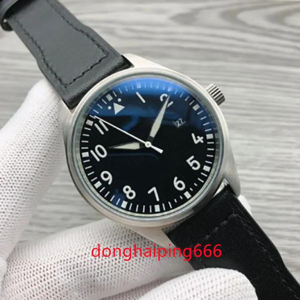 luxury new men's watches automatic mechanical stainless steel black leather simple 41mm pilots watch mark xviii outdoor iw327012, Slivery;brown
luxury new men's watches automatic mechanical stainless steel black leather simple 41mm pilots watch mark xviii outdoor iw327012, Slivery;brown