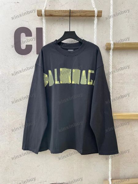 xinxinbuy men designer tee t shirt 23ss destroyed paris letter jacquard fabric short sleeve cotton women black brown s-2xl
xinxinbuy men designer tee t shirt 23ss destroyed paris letter jacquard fabric short sleeve cotton women black brown s-2xl