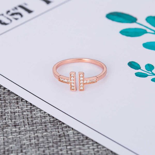 s925 sterling silver double t letter ring simple classic opening diamond set personality fashion student with logo
s925 sterling silver double t letter ring simple classic opening diamond set personality fashion student with logo