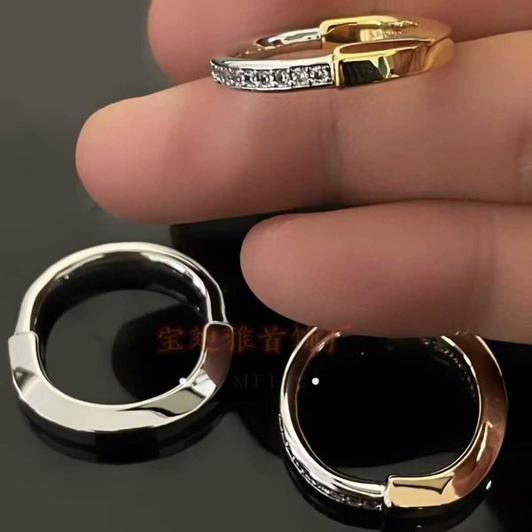 online celebrity tiffay's same u-shaped lock ring new half diamond high edition interdiamond all in one style original packaging, Silver
online celebrity tiffay's same u-shaped lock ring new half diamond high edition interdiamond all in one style original packaging, Silver
