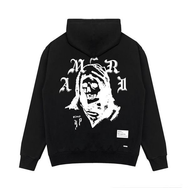 designer hoodie mens tassel letters amari hooded sweatshirt men women luxury amiryes hoody oversized long sleeve pullover hoodies hip hop sw, Black