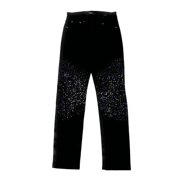 amir2023 brand mens black jeans designer brand logo broken hole skinny denim runway skeleton vintage black jeans, Blue
amir2023 brand mens black jeans designer brand logo broken hole skinny denim runway skeleton vintage black jeans, Blue