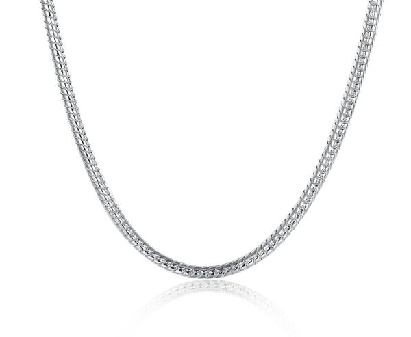 round chain fashion jewelry 100% stainless steel necklace for men/women 3 mm 18/20/22/24/28 inches fit 3829760, Silver