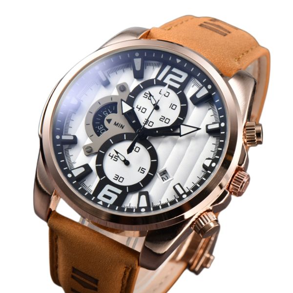 leather strap fashion mens luxury quartz movement gmt men designer watch wristwatches, Slivery;brown
leather strap fashion mens luxury quartz movement gmt men designer watch wristwatches, Slivery;brown
