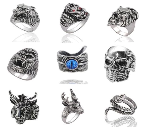 gothic punk ring men jewelry retro dragon rabbit concise tiger wolf men rings skeleton devil evil eye pentagram male animal 8475911, Silver
gothic punk ring men jewelry retro dragon rabbit concise tiger wolf men rings skeleton devil evil eye pentagram male animal 8475911, Silver