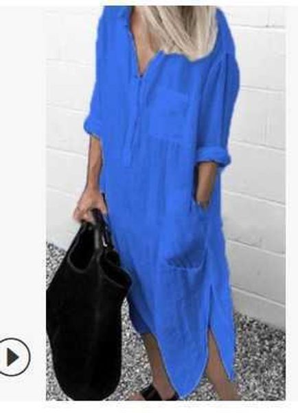 and 2022 summer autumn elegant solid color split dress simple button long lined dresspdg1, Black;gray
and 2022 summer autumn elegant solid color split dress simple button long lined dresspdg1, Black;gray