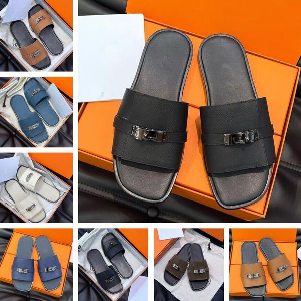 casual shoes luxury gabriel men sandals calfskin leather man slippers slip on beach slide flats boys palladiumplated kelly buckle flip flops, Black
casual shoes luxury gabriel men sandals calfskin leather man slippers slip on beach slide flats boys palladiumplated kelly buckle flip flops, Black
