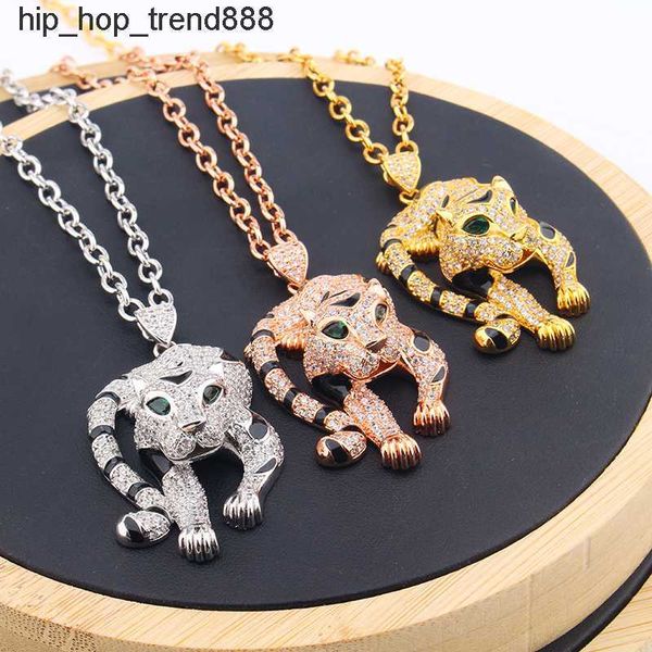 diamond pendant 925 silver chain designer women and men set tiger rock luxury fashion party christmas wedding bead chain jewelry accessory g