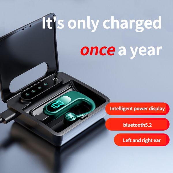 V13 Wireless Bluetooth earphones with LED display Headphones Business Stereo Earbuds Headset Mic with charging box, Green
V13 Wireless Bluetooth earphones with LED display Headphones Business Stereo Earbuds Headset Mic with charging box, Green
