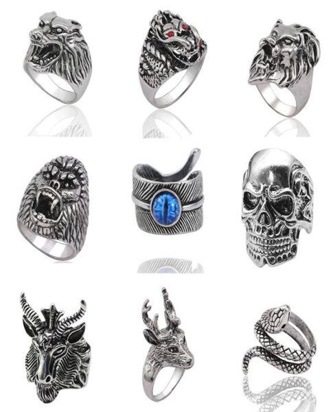 gothic punk ring men jewelry retro dragon rabbit concise tiger wolf men rings skeleton devil evil eye pentagram male animal 3853424, Silver
gothic punk ring men jewelry retro dragon rabbit concise tiger wolf men rings skeleton devil evil eye pentagram male animal 3853424, Silver