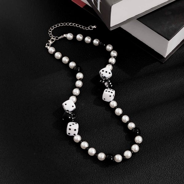 beaded necklaces punk lucky dice white black beads choker necklace men trendy short pearl chain 2023 fashion jewelry neck collar 230613, Silver
beaded necklaces punk lucky dice white black beads choker necklace men trendy short pearl chain 2023 fashion jewelry neck collar 230613, Silver