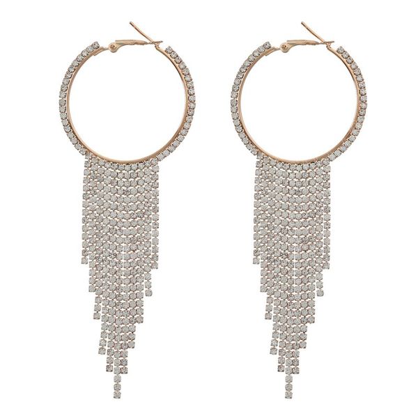 summer new metal rhinestone round tassel hoop earrings bridal wedding banquet dangle earring trend jewelry women's charm accessories gi, Golden;silver
summer new metal rhinestone round tassel hoop earrings bridal wedding banquet dangle earring trend jewelry women's charm accessories gi, Golden;silver