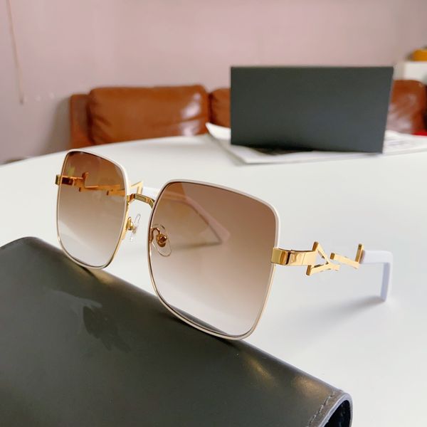 men's sunglasses logo y large frame metal glasses female designer sl uv resistant sunglasses, White;black
men's sunglasses logo y large frame metal glasses female designer sl uv resistant sunglasses, White;black