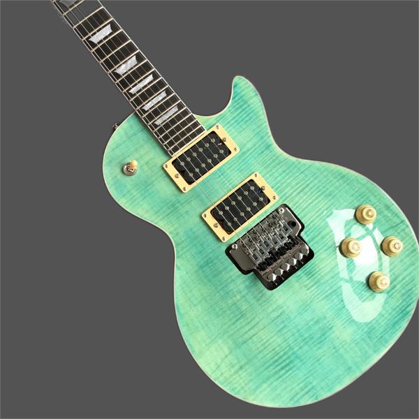 

lp custom electric guitar vibrato, choice of colors, flame maple for instruments