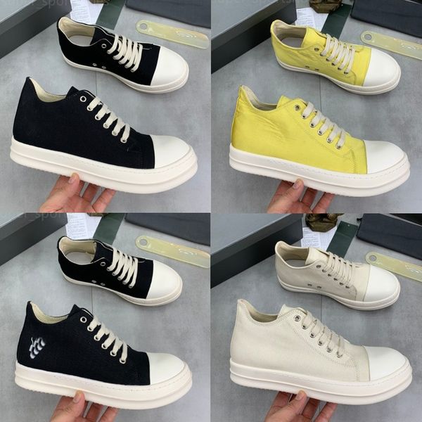 designer shoes rick owen casual shoes men women platform canvas trainers thick bottom sneakers with box 35-47, Black
designer shoes rick owen casual shoes men women platform canvas trainers thick bottom sneakers with box 35-47, Black