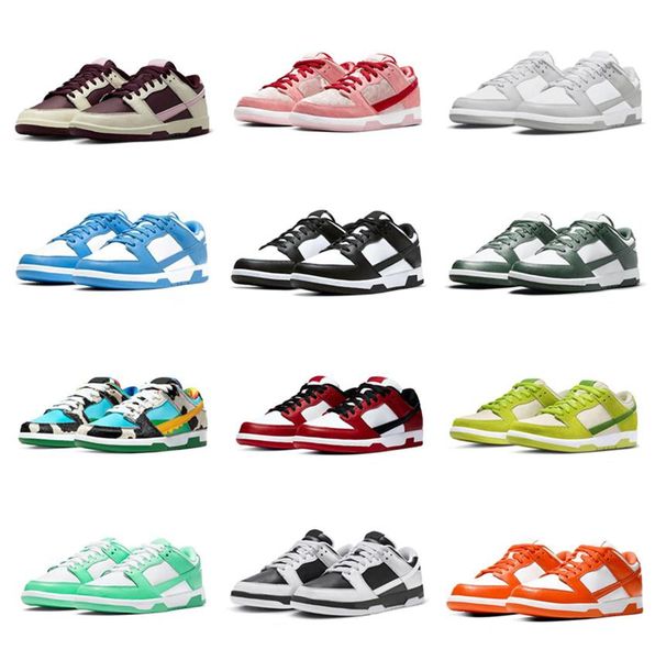 2024 mens designer shoes panda low white sneakers designers shoes triple pink womens dress shoes, Black