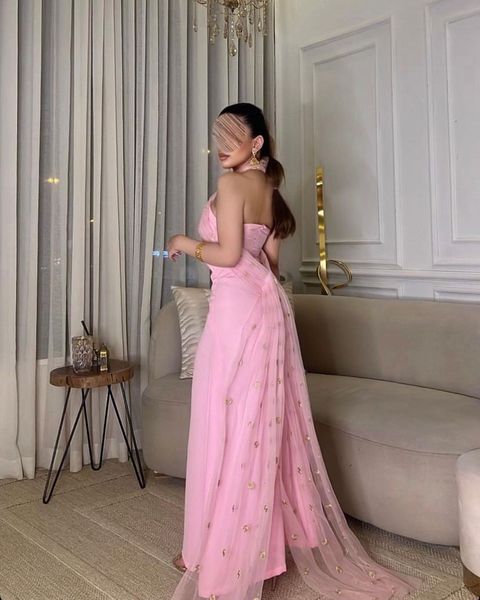 halter mermaid evening dresses pink satin with tulle beading prom gowns long gowns, Black;red
halter mermaid evening dresses pink satin with tulle beading prom gowns long gowns, Black;red