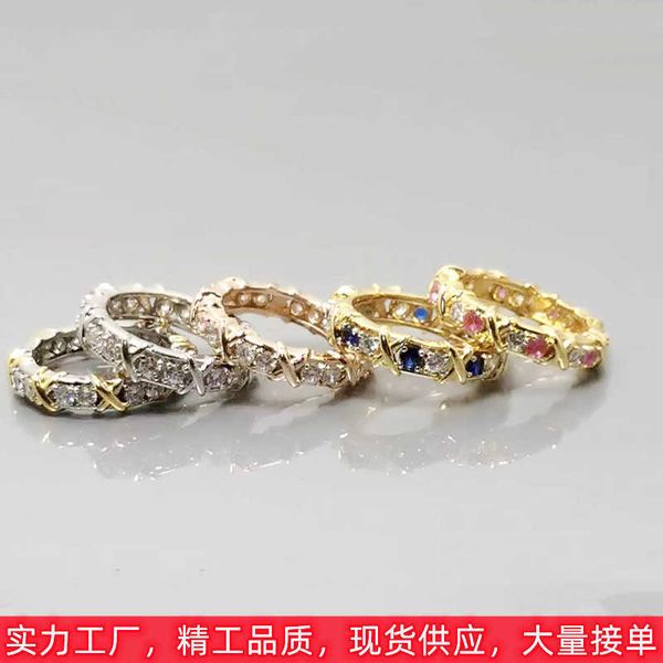 high version tiffay cross full diamond ring for women titanium steel plated 18k gold cnc x-shaped fashion couple style one pair of rings men, Silver
high version tiffay cross full diamond ring for women titanium steel plated 18k gold cnc x-shaped fashion couple style one pair of rings men, Silver