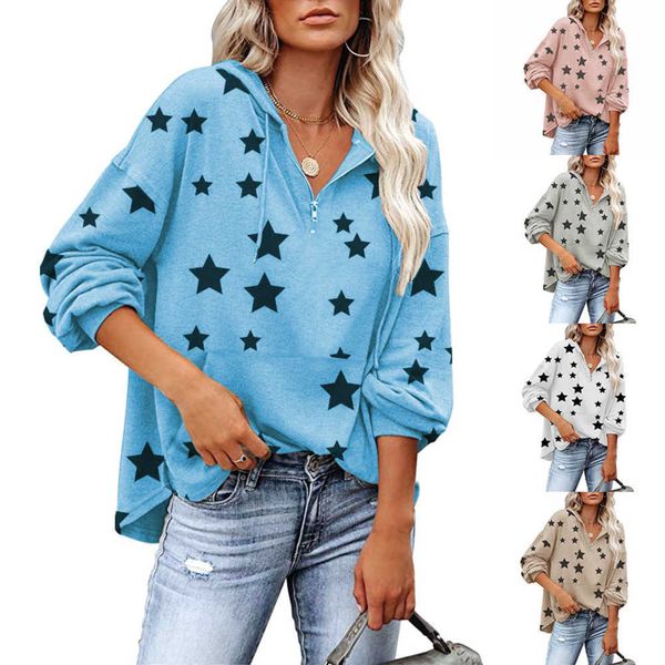 sweater autumn and winter new zipper hooded women's with pocket five pointed star print long sleeve black leather jackets jacket women
sweater autumn and winter new zipper hooded women's with pocket five pointed star print long sleeve black leather jackets jacket women
