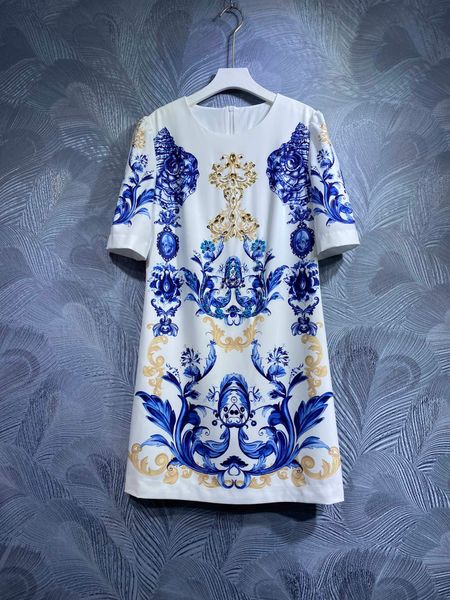original dress 2023 spring and autumn women's beaded dress fashion print round neck short sleeve elegant dress monochrome designer styl, Black
original dress 2023 spring and autumn women's beaded dress fashion print round neck short sleeve elegant dress monochrome designer styl, Black