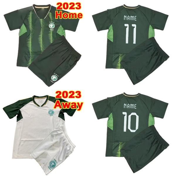 2023 saudi salman fahad kids kit soccer jerseys arabia national team al-shehri kanno home away children's clothing football shirt top, Black
2023 saudi salman fahad kids kit soccer jerseys arabia national team al-shehri kanno home away children's clothing football shirt top, Black