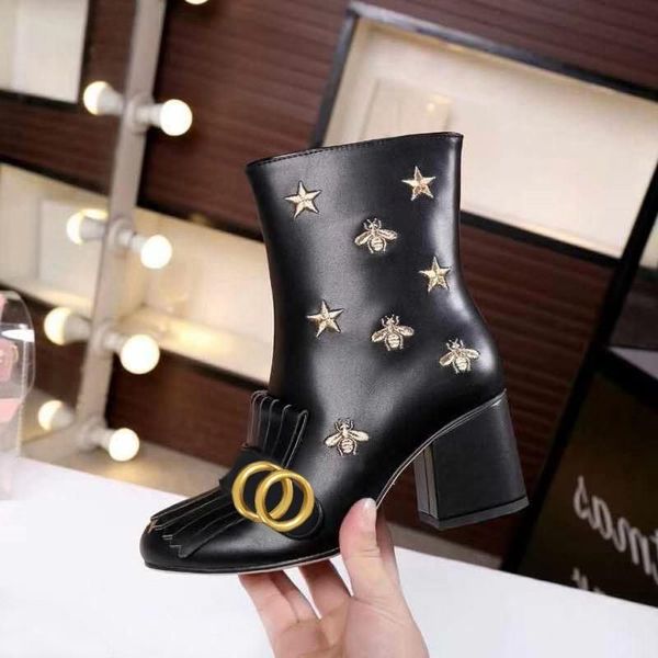 high heeled boots designer soft cowhide autumn winter coarse heel women shoes 100% real leather zipper fashion metal buckle lady heels 6cm l, Black
high heeled boots designer soft cowhide autumn winter coarse heel women shoes 100% real leather zipper fashion metal buckle lady heels 6cm l, Black