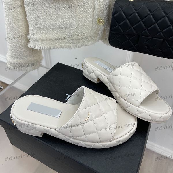designer womens slippers platform 3cm sandals diamond check hardware metal c buckle outdoor beach shoes flat casual shoes ballet shoe flip f, Black
designer womens slippers platform 3cm sandals diamond check hardware metal c buckle outdoor beach shoes flat casual shoes ballet shoe flip f, Black