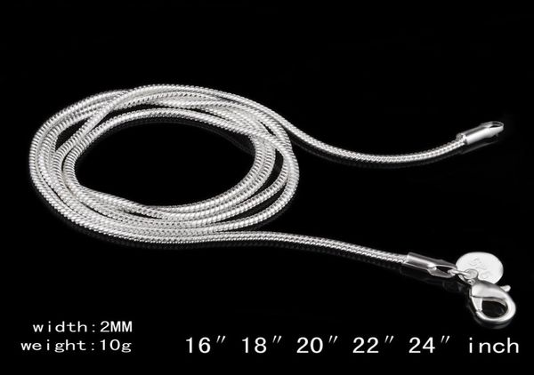 2mm 925 sterling silver smooth chain necklace jewelry 16-24" mix size dhl 886915
2mm 925 sterling silver smooth chain necklace jewelry 16-24" mix size dhl 886915