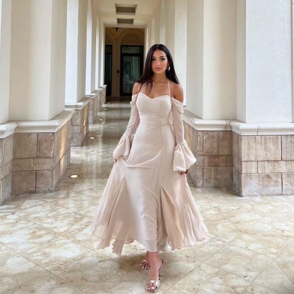 sweetheart mermaid prom dresses halter long sleeves ankle-length chiffon party formal evening gowns, Black
sweetheart mermaid prom dresses halter long sleeves ankle-length chiffon party formal evening gowns, Black