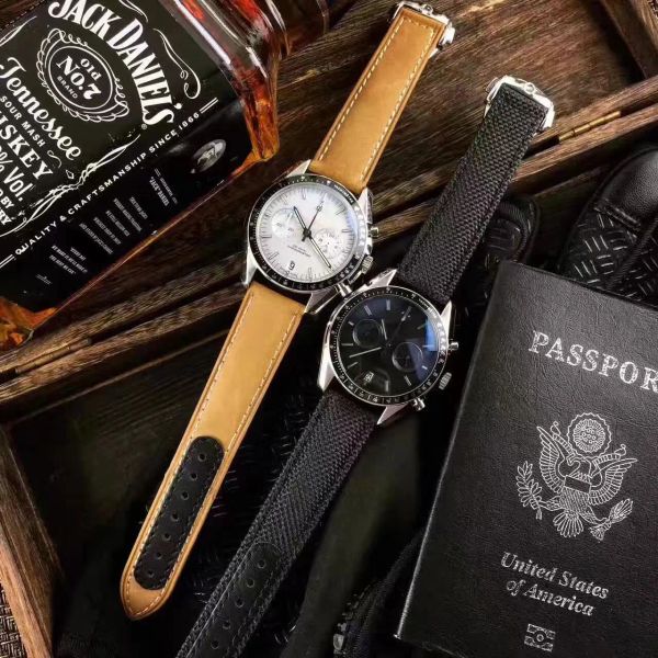speed men's watches quartz chronograph stainless steel luminous 42mm watch black nylon fabric strap foldover clasp wristwatch, Slivery;brown
speed men's watches quartz chronograph stainless steel luminous 42mm watch black nylon fabric strap foldover clasp wristwatch, Slivery;brown