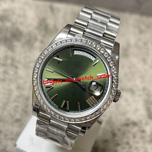 bp factory luxury mens watches 40mm 228349 228349rbr olive green dial round diamond bezel automatic movement 2 end links presidential bracel, Slivery;brown
bp factory luxury mens watches 40mm 228349 228349rbr olive green dial round diamond bezel automatic movement 2 end links presidential bracel, Slivery;brown