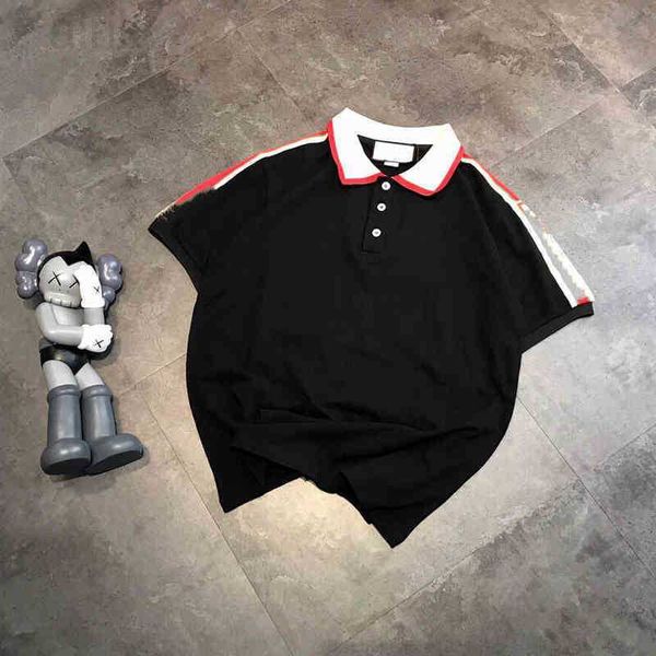 wholesale new g family color matching collar shoulder ribbon lapel short sleeve men's casual polo shirt in summer, White;black
wholesale new g family color matching collar shoulder ribbon lapel short sleeve men's casual polo shirt in summer, White;black