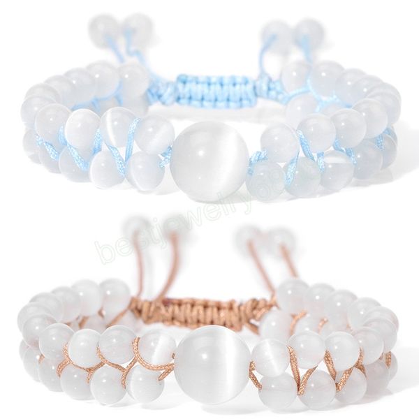 white opal beads bracelet adjustable wrap colorful rope natural crystal cat eye stone braided bracelets for women men jewelry, Golden;silver
white opal beads bracelet adjustable wrap colorful rope natural crystal cat eye stone braided bracelets for women men jewelry, Golden;silver