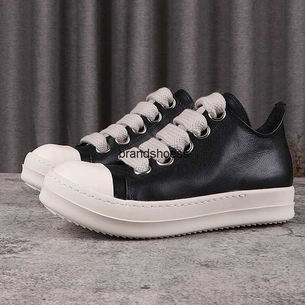 2022s men's casual shoes rick genuine leather thick bottom nverted triangle shoes for women male sneakers jumbo shoeslace owens men sne, Black
2022s men's casual shoes rick genuine leather thick bottom nverted triangle shoes for women male sneakers jumbo shoeslace owens men sne, Black