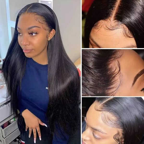 30 32 inch bone straight lace front wig for women human hair wigs 13x4 transparent lace frontal wig 4x4 lace closure wig, Black;brown
30 32 inch bone straight lace front wig for women human hair wigs 13x4 transparent lace frontal wig 4x4 lace closure wig, Black;brown